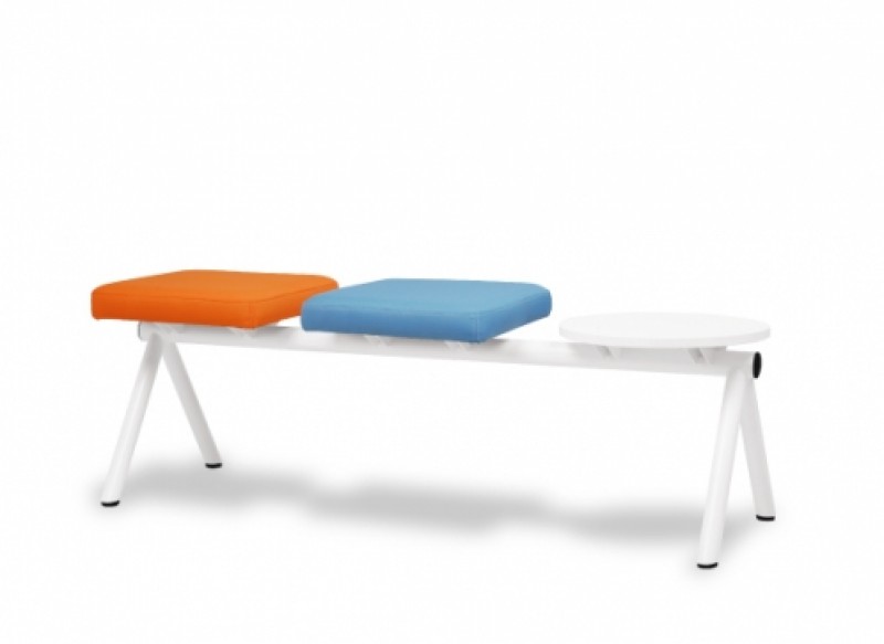 เก้าอี้พักคอย 2 ที่นั่ง รุ่น CL 2 /LT , RT (บุหนังเทียม) เก้าอี้แถว เก้าอี้เหล็ก THE BESTWAY