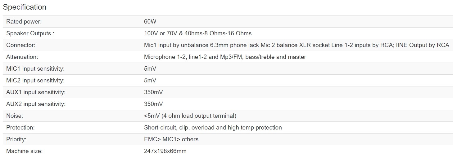 มินิแอมป์ GYGAR Mini Digital Mixer Amplifier AG-GA60D