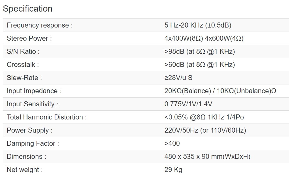 พาวเวอร์แอมป์ JINGLE CNF400(Four-channel audio amplifier) พาวเวอร์แอมป์ JINGLE CNF400(Four-channel audio amplifier)