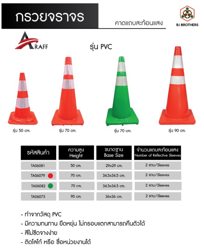 กวรจราจร PVC